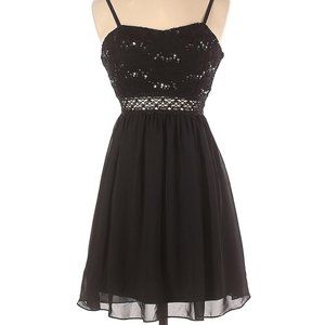 BCX Black Sequin Cocktail Dress